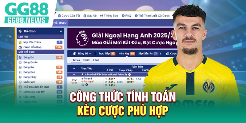 Công thức tính toán kèo cược phù hợp
